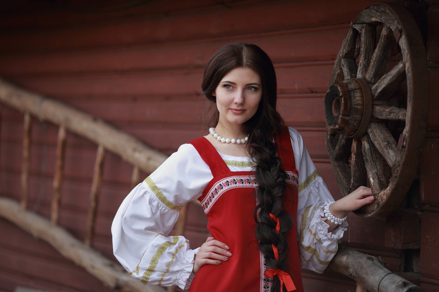 Girls in Slavic costumes in Luxembourg